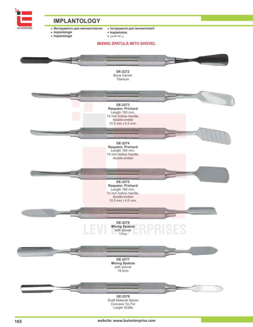 Dental Implant instruments to Levi Enterprise