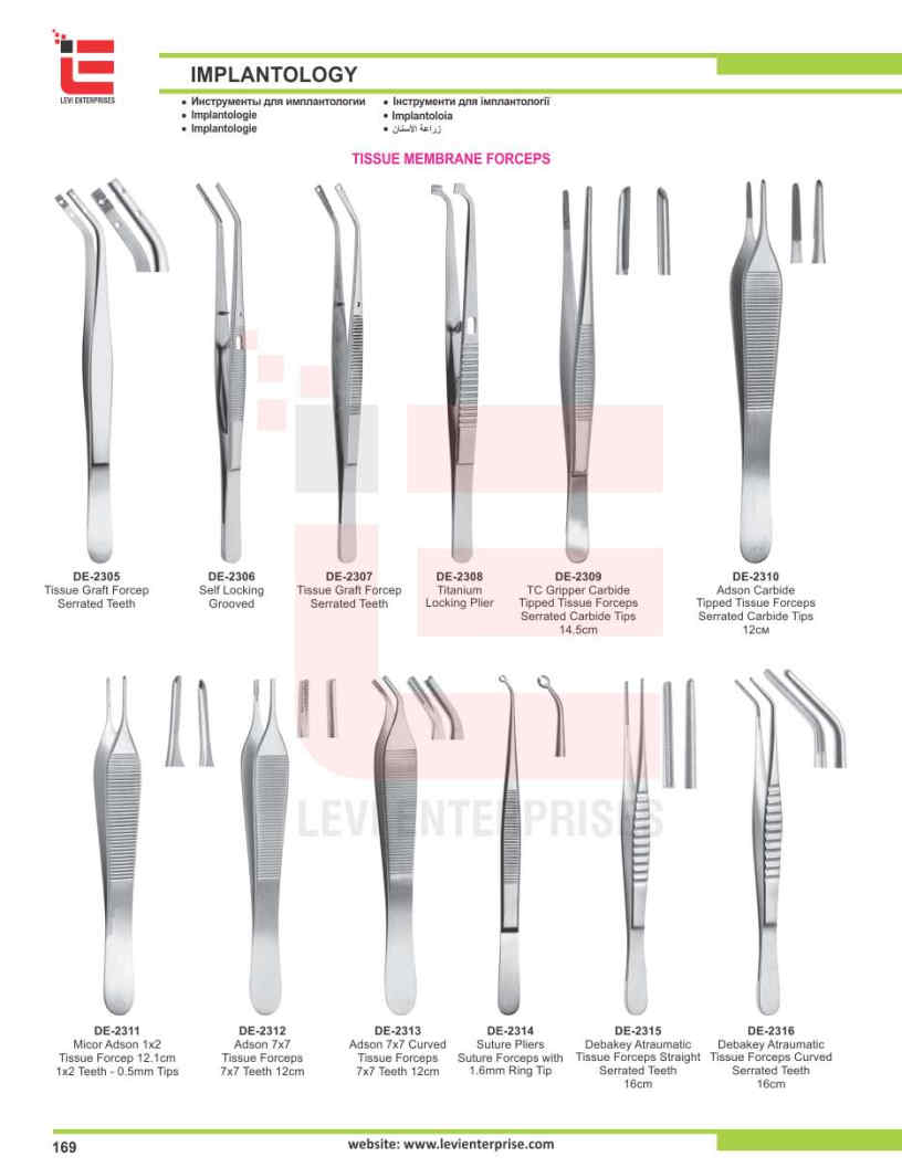 Dental Implant instruments to Levi Enterprise